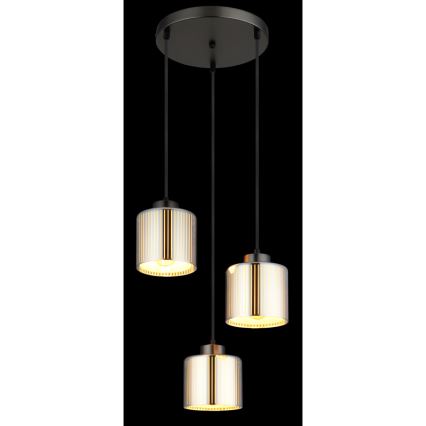 Globo - Candeeiro suspenso 3xE27/60W/230V cromado brilhante diâmetro 33 cm