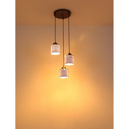 Globo - Candeeiro suspenso 3xE27/60W/230V cromado brilhante diâmetro 33 cm