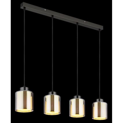 Globo - Candeeiro suspenso 4xE27/60W/230V cromado brilhante