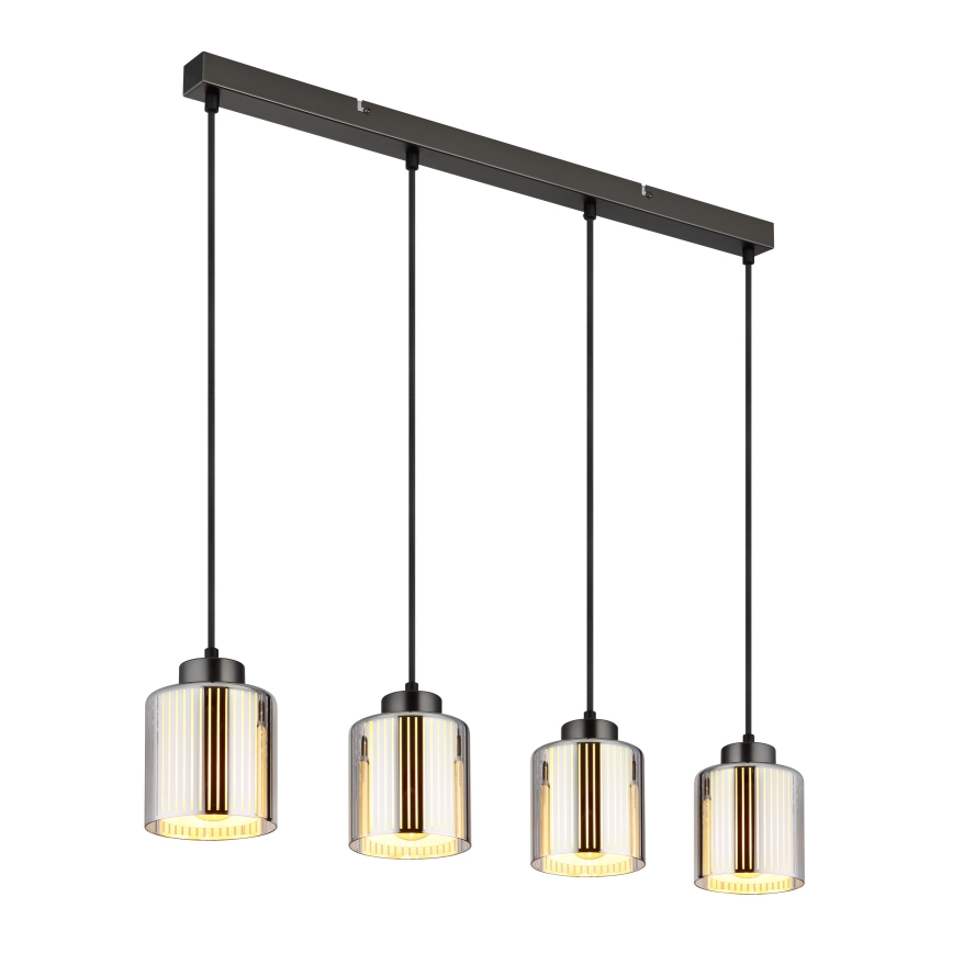Globo - Candeeiro suspenso 4xE27/60W/230V cromado brilhante
