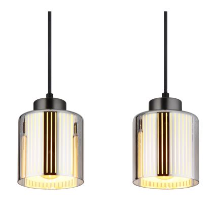 Globo - Candeeiro suspenso 4xE27/60W/230V cromado brilhante