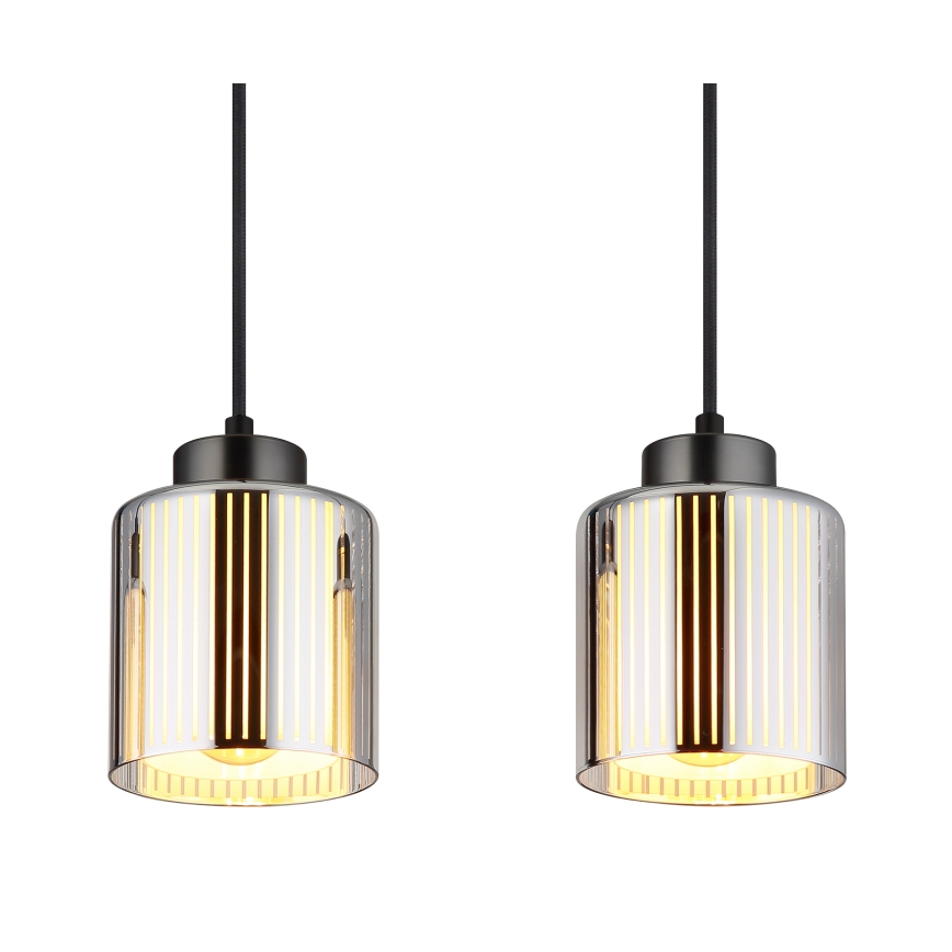 Globo - Candeeiro suspenso 4xE27/60W/230V cromado brilhante