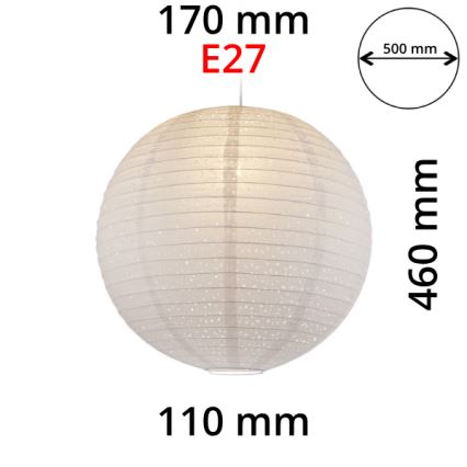 GLOBO 16911 - Abajur para candeeiro VARYS E27 pr.50 cm