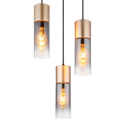 Globo - Candeeiro suspenso 3xE27/25W/230V bronze diâmetro 34 cm