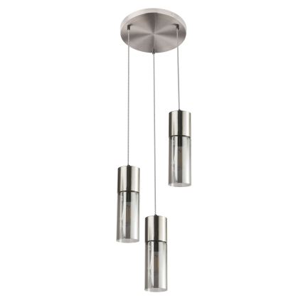 Globo - Candeeiro suspenso 3xE27/25W/230V diâmetro 30 cm cromado mate