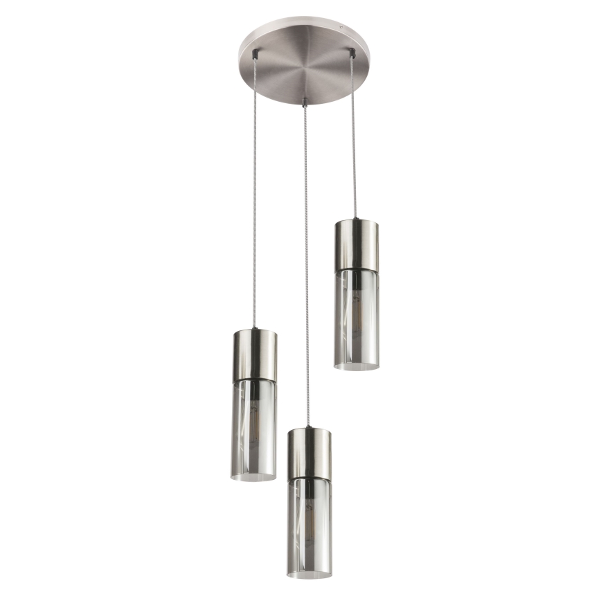 Globo - Candeeiro suspenso 3xE27/25W/230V diâmetro 30 cm cromado mate