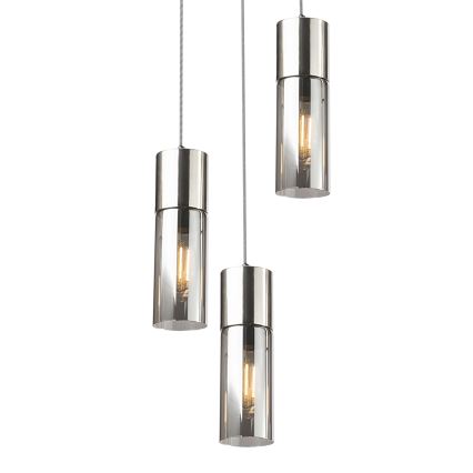 Globo - Candeeiro suspenso 3xE27/25W/230V diâmetro 30 cm cromado mate