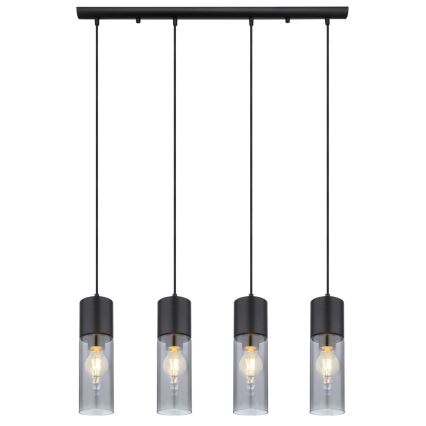 Globo - Candeeiro suspenso 4xE27/25W/230V preto