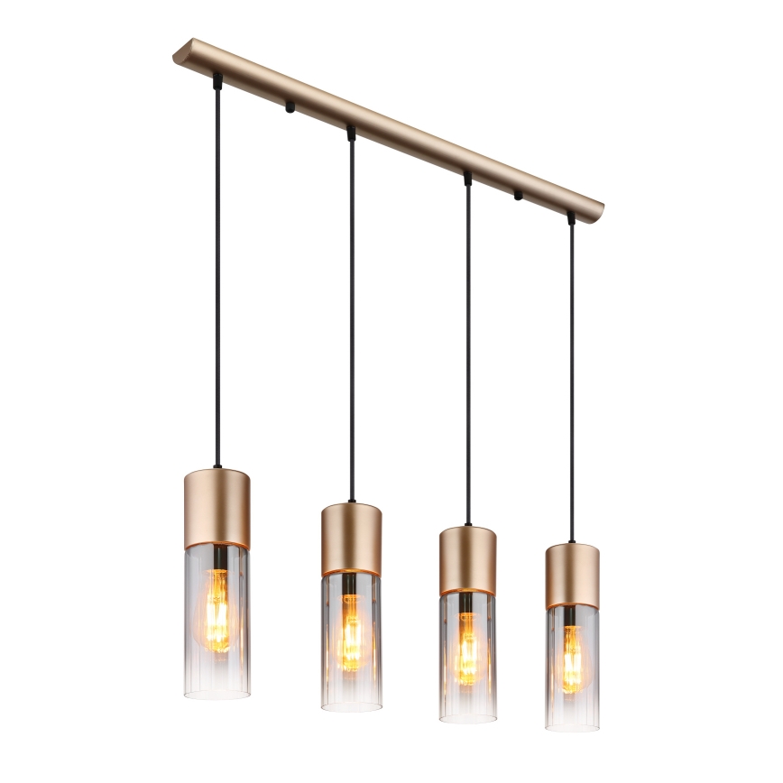 Globo - Candeeiro suspenso 3xE27/25W/230V bronze