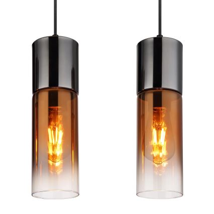 Globo - Candeeiro suspenso 4xE27/25W/230V preto/cobre
