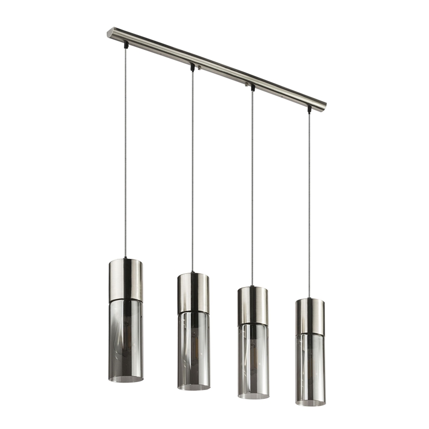 Globo - Candeeiro suspenso 4xE27/25W/230V cromado mate
