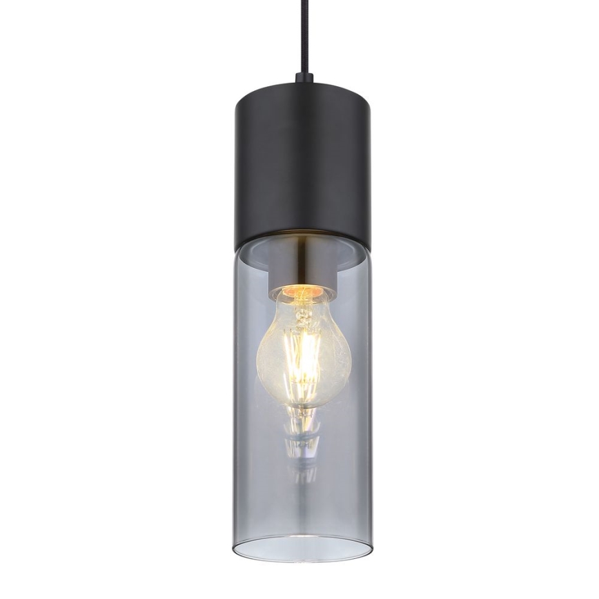 Globo - Candeeiro suspenso 1xE27/25W/230V diâmetro 10,5 cm preto