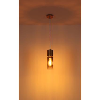 Globo - Candeeiro suspenso 1xE27/25W/230V bronze diâmetro 10 cm