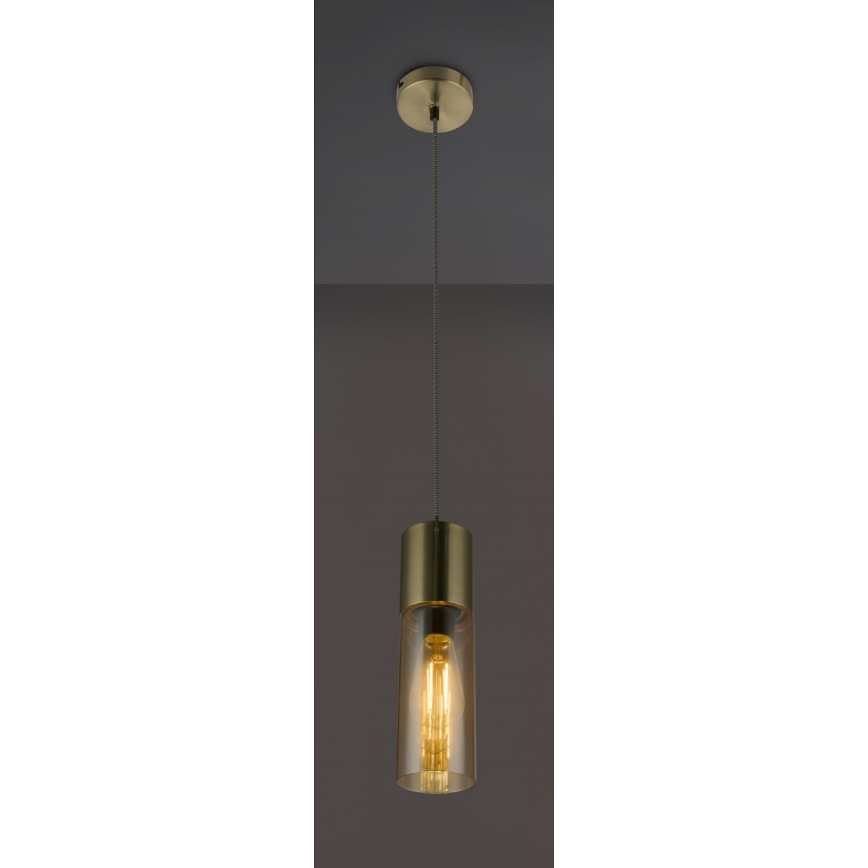 Globo - Candeeiro suspenso 1xE27/25W/230V diâmetro 10,5 cm latão