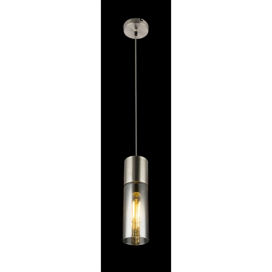 Globo - Candeeiro suspenso 1xE27/25W/230V diâmetro 10,5 cm cromado mate