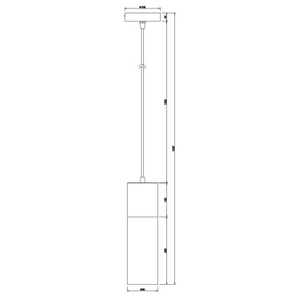 Globo - Candeeiro suspenso 1xE27/25W/230V diâmetro 10,5 cm cromado mate