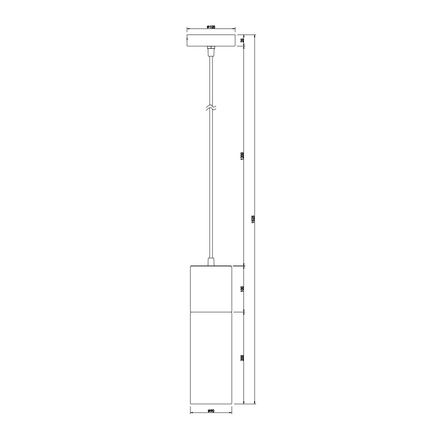 Globo - Candeeiro suspenso 1xE27/25W/230V diâmetro 10,5 cm cromado mate