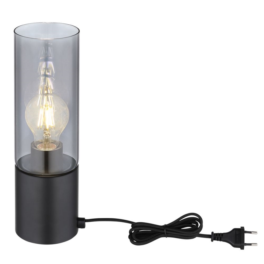 Globo - Candeeiro de mesa táctil 1xE27/25W/230V diâmetro 9 cm preto