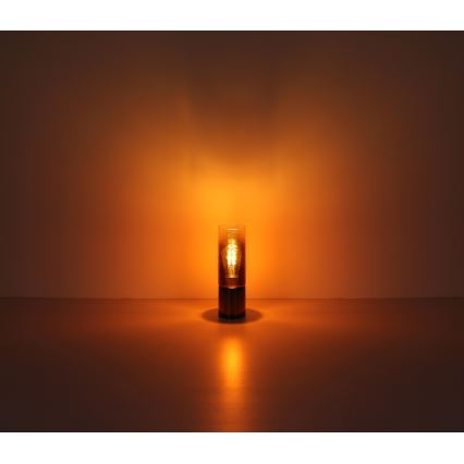 Globo - Candeeiro de mesa táctil 1xE27/25W/230V diâmetro 9 cm preto/cobre