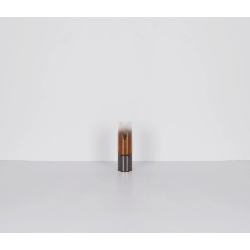 Globo - Candeeiro de mesa táctil 1xE27/25W/230V diâmetro 9 cm preto/cobre