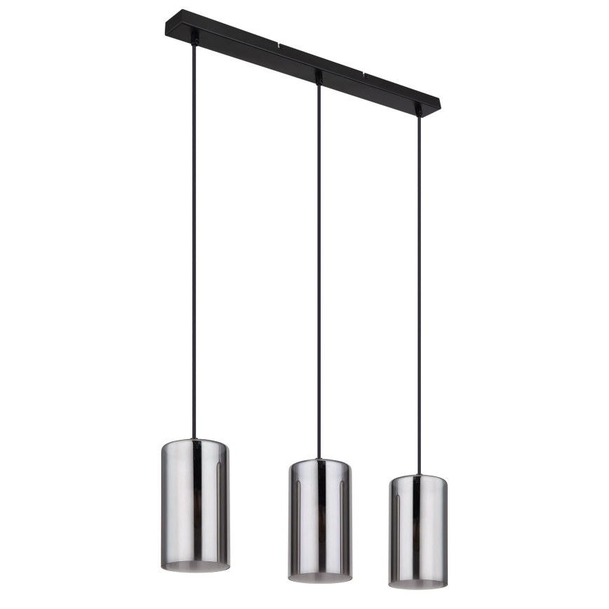Globo - Candeeiro suspenso 3xE14/25W/230V preto