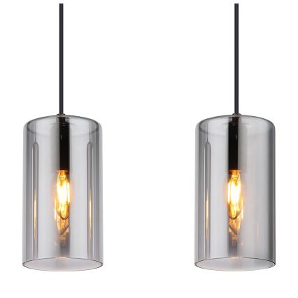 Globo - Candeeiro suspenso 3xE14/25W/230V preto