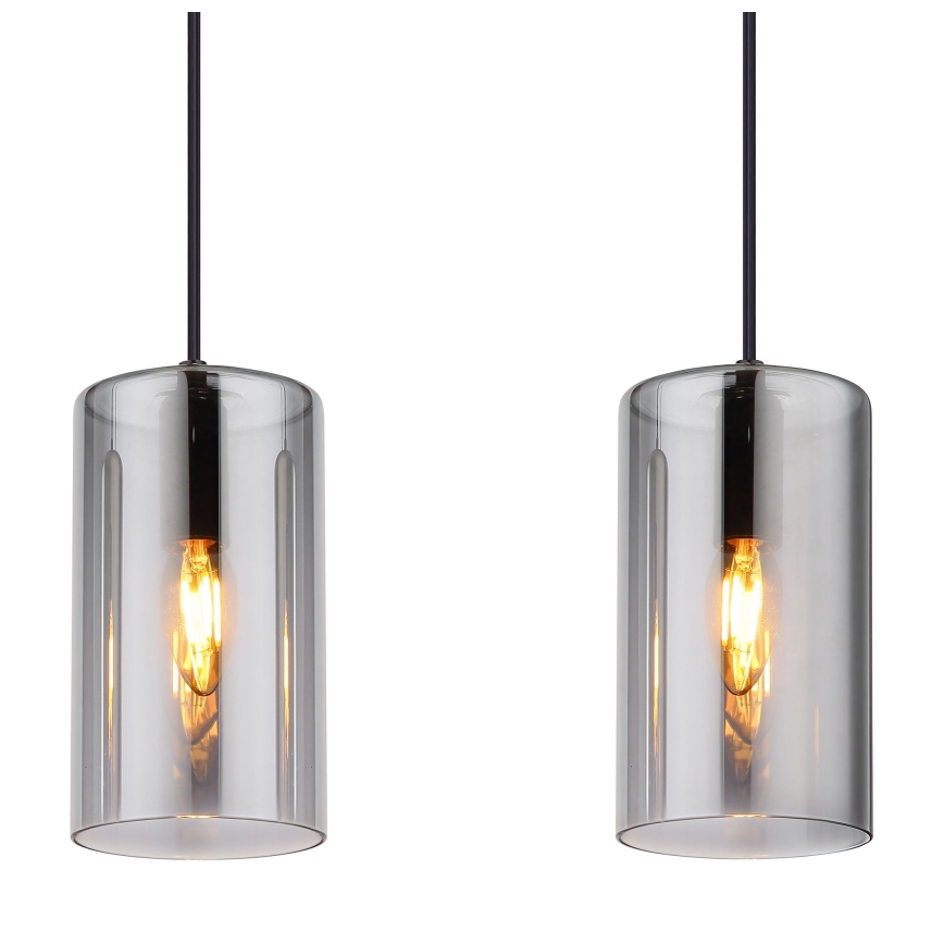 Globo - Candeeiro suspenso 3xE14/25W/230V preto