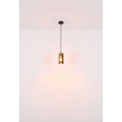 Globo - Candeeiro suspenso 1xE27/25W/230V diâmetro 11 cm preto