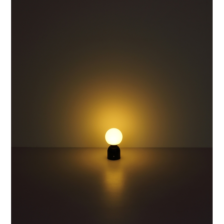 Globo - Candeeiro de mesa táctil LED com regulação LED/2,5W/3,7V 2700K/4000K/6500K 1800 mAh USB cromado mate