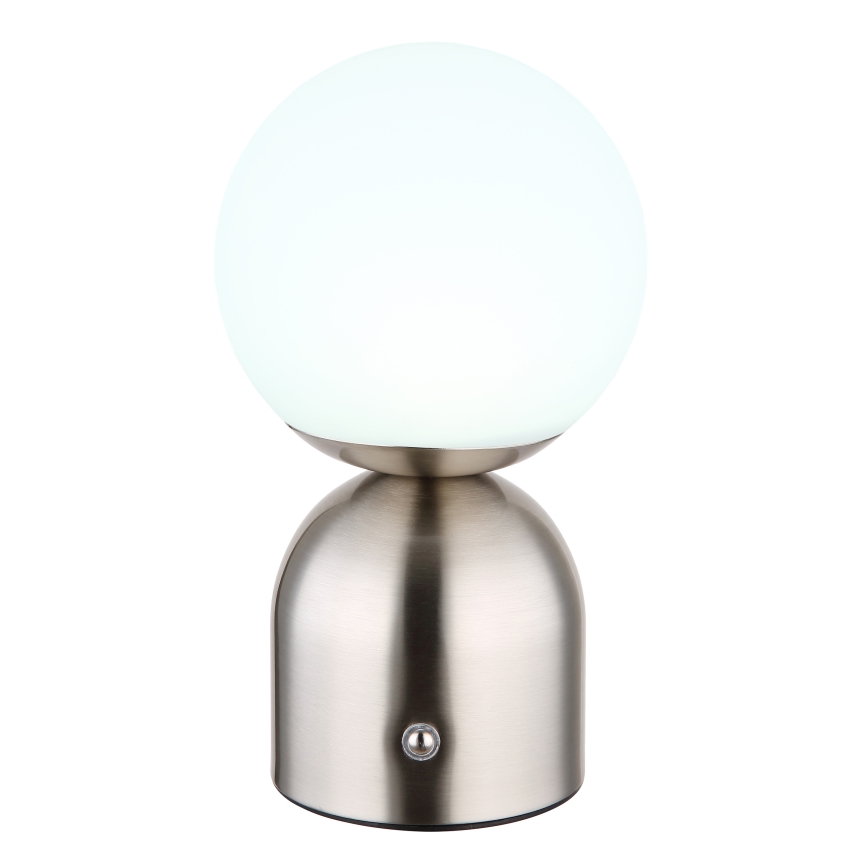 Globo - Candeeiro de mesa táctil LED com regulação LED/2,5W/3,7V 2700K/4000K/6500K 1800 mAh USB cromado mate