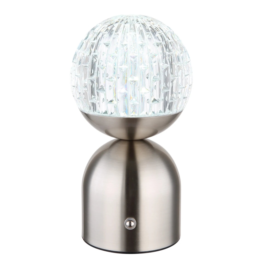 Globo - Candeeiro de mesa tátil LED com regulação LED/2,5W/3,7V 2700/4000/6500K 1800 mAh USB cromado mate