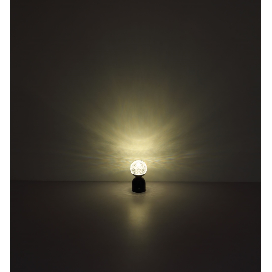 Globo - Candeeiro de mesa táctil LED com regulação LED/2W/5V 2700/4000/6500K 1800 mAh preto
