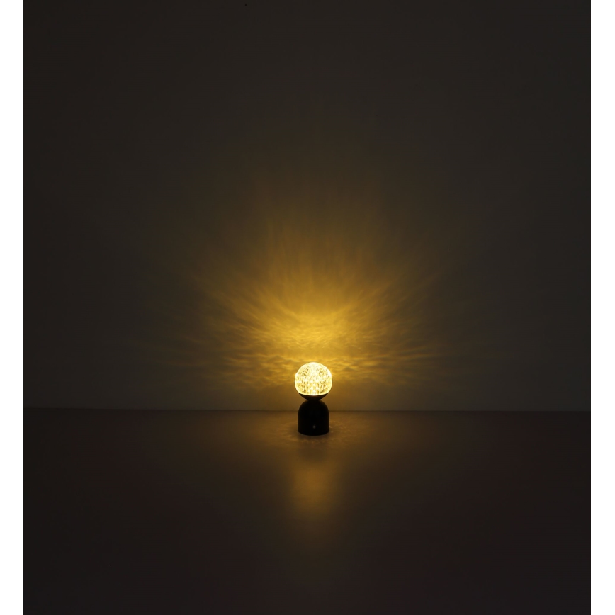 Globo - Candeeiro de mesa táctil LED com regulação LED/2W/5V 2700/4000/6500K 1800 mAh preto