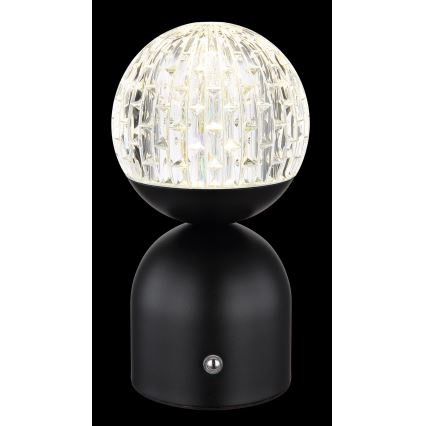 Globo - Candeeiro de mesa táctil LED com regulação LED/2W/5V 2700/4000/6500K 1800 mAh preto
