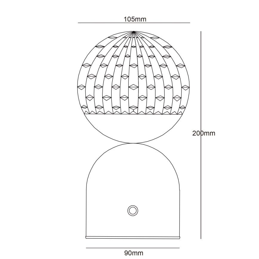 Globo - Candeeiro de mesa táctil LED com regulação LED/2W/5V 2700/4000/6500K 1800 mAh preto