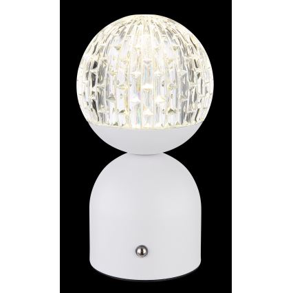 Globo - Candeeiro de mesa táctil LED com regulação LED/2W/5V 2700/4000/65000K 1800 mAh branco
