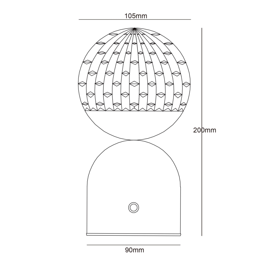Globo - Candeeiro de mesa táctil LED com regulação LED/2W/5V 2700/4000/65000K 1800 mAh branco