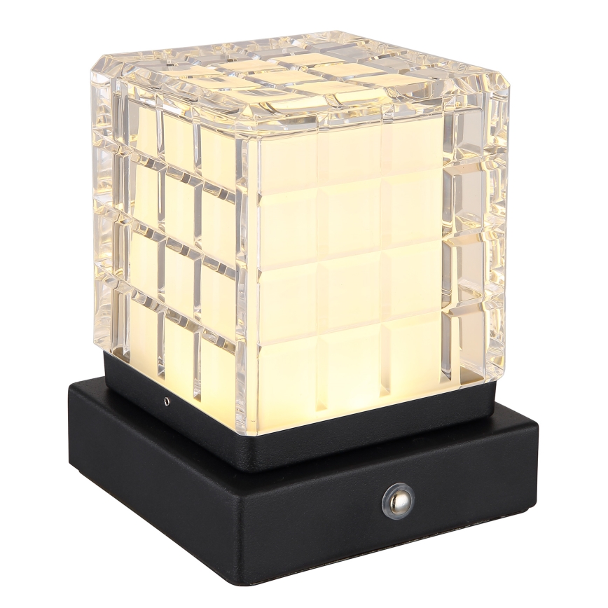 Globo - Candeeiro de mesa táctil LED com regulação LED/2,5W/3,7V 2700K/4000K/6500K 1800 mAh USB preto