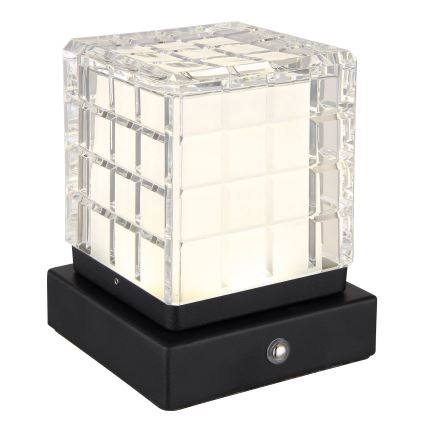 Globo - Candeeiro de mesa táctil LED com regulação LED/2,5W/3,7V 2700K/4000K/6500K 1800 mAh USB preto