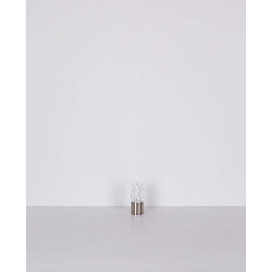 Globo - Candeeiro de mesa táctil LED com regulação LED/2,5W/3,7V 2700K/4000K/6500K 1800 mAh USB cromado mate