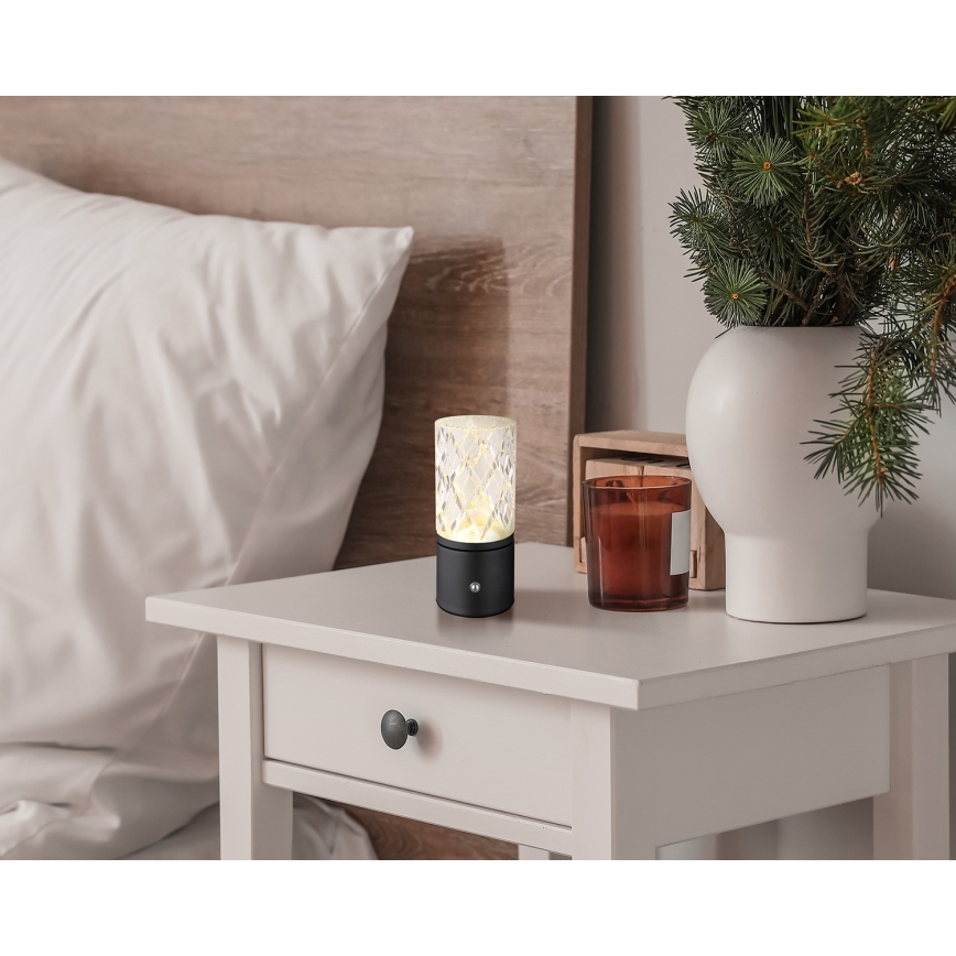 Globo - Candeeiro de mesa táctil LED com regulação LED/2,5W/3,7V 2700K/4000K/6500K 1800 mAh USB preto