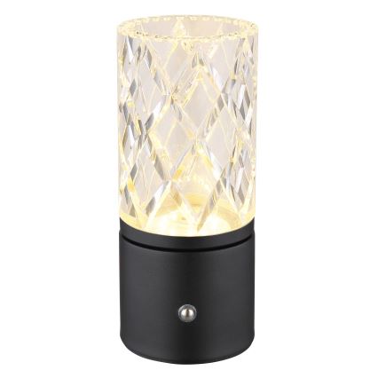 Globo - Candeeiro de mesa táctil LED com regulação LED/2,5W/3,7V 2700K/4000K/6500K 1800 mAh USB preto