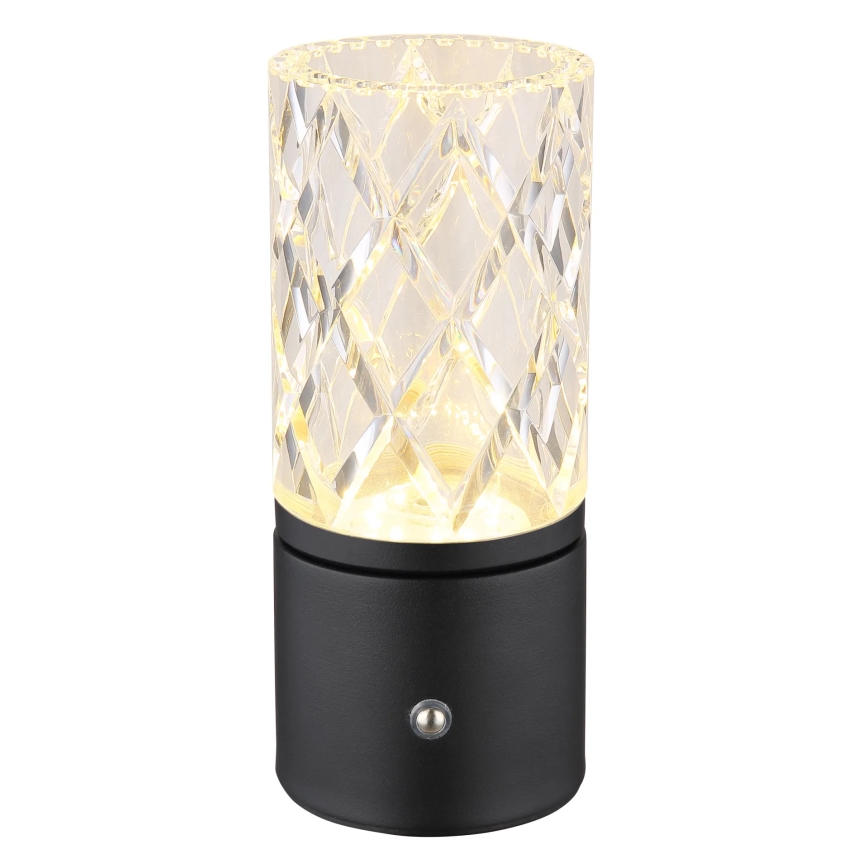 Globo - Candeeiro de mesa táctil LED com regulação LED/2,5W/3,7V 2700K/4000K/6500K 1800 mAh USB preto