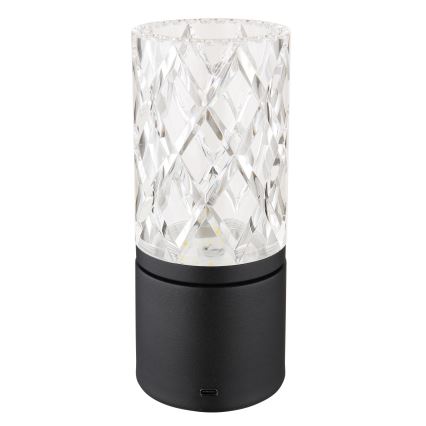 Globo - Candeeiro de mesa táctil LED com regulação LED/2,5W/3,7V 2700K/4000K/6500K 1800 mAh USB preto