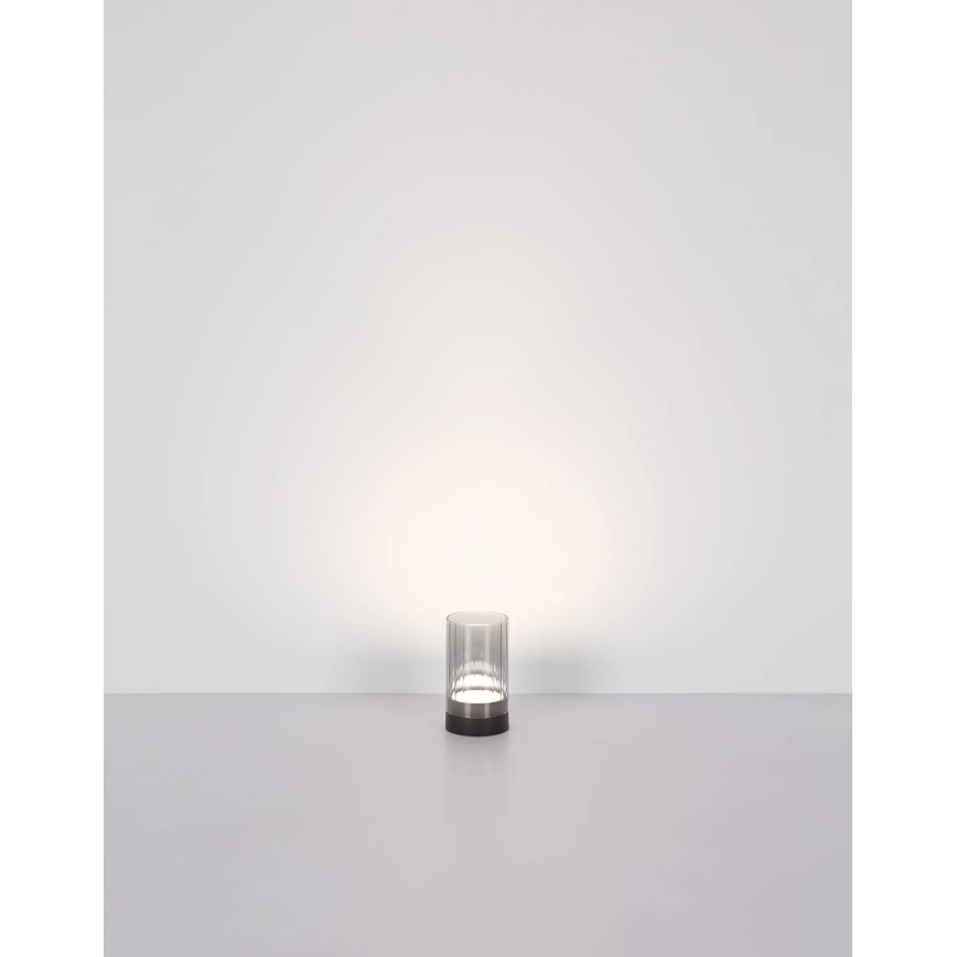 Globo - Candeeiro de mesa LED para exterior tátil e regulável LED/2W/3,7V 2700/4000/6500K 1200mAh IP44 cinzento