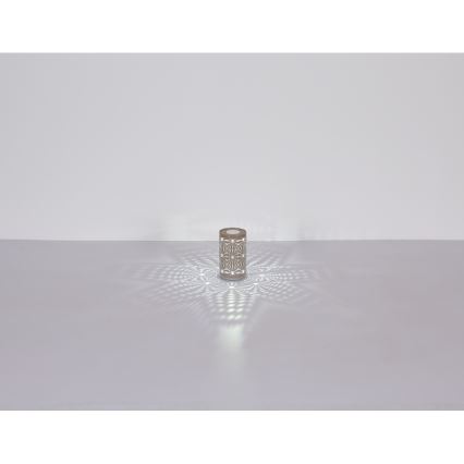 Globo - Candeeiro de mesa tátil LED RGB LED/1W/5V 500 mAh castanho
