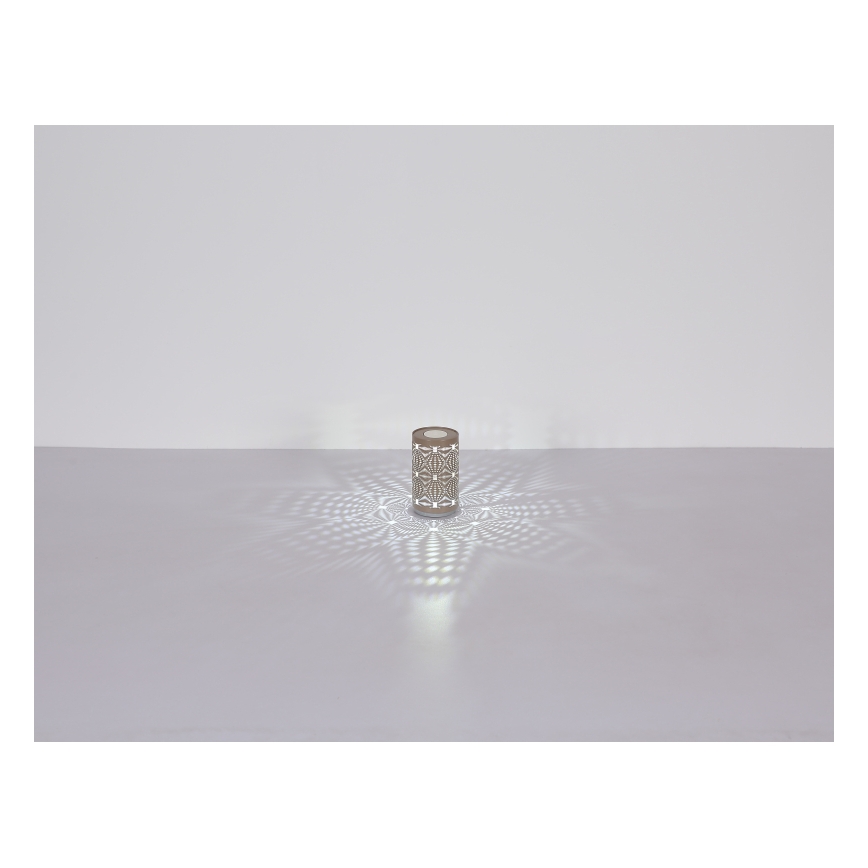Globo - Candeeiro de mesa tátil LED RGB LED/1W/5V 500 mAh castanho