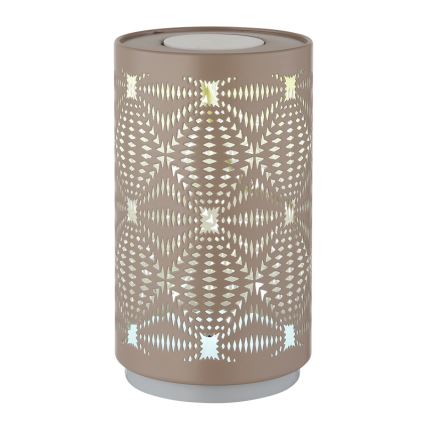 Globo - Lâmpada de mesa recarregável LED RGB com toque LED/1W/5V 500 mAh castanha