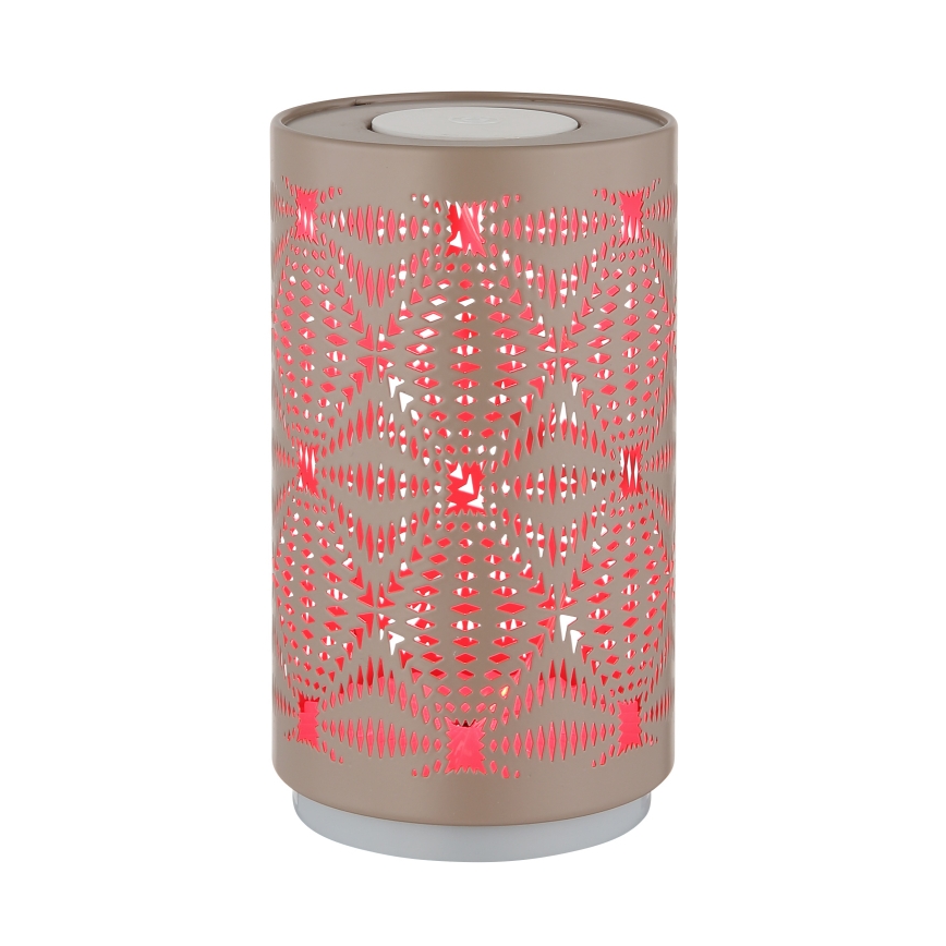 Globo - Lâmpada de mesa recarregável LED RGB com toque LED/1W/5V 500 mAh castanha