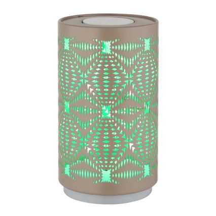 Globo - Lâmpada de mesa recarregável LED RGB com toque LED/1W/5V 500 mAh castanha